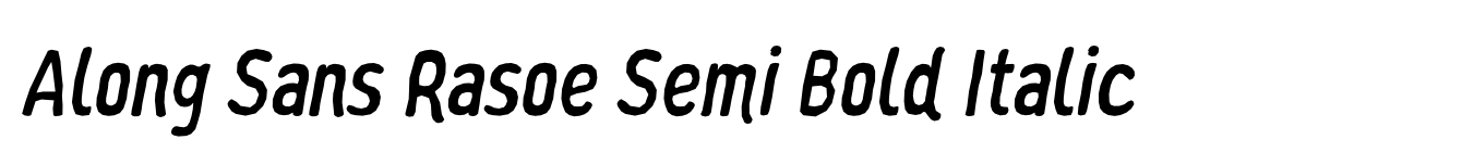 Along Sans Rasoe Semi Bold Italic image